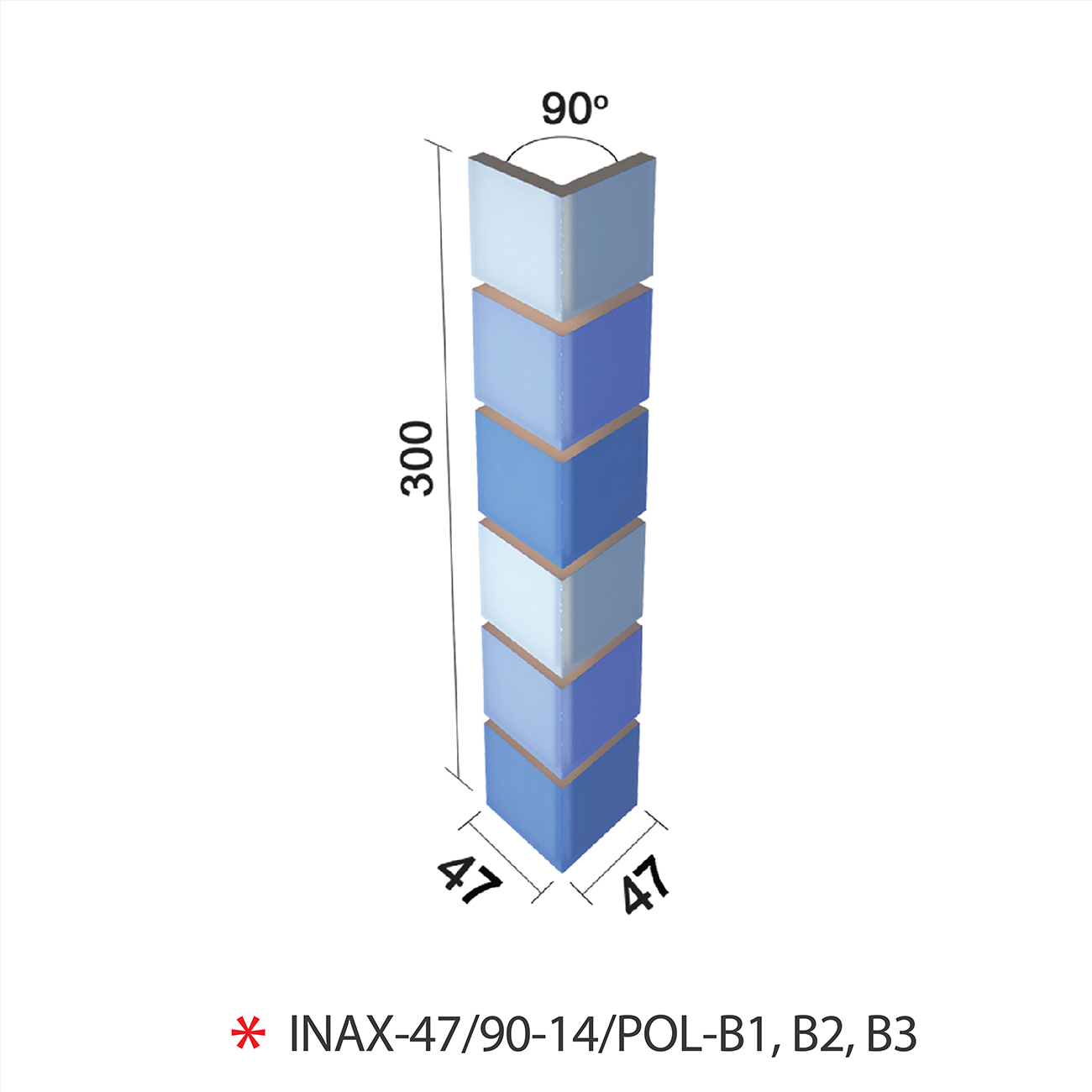 TILE INAX-47/90-14/POL-B1,B2,B3