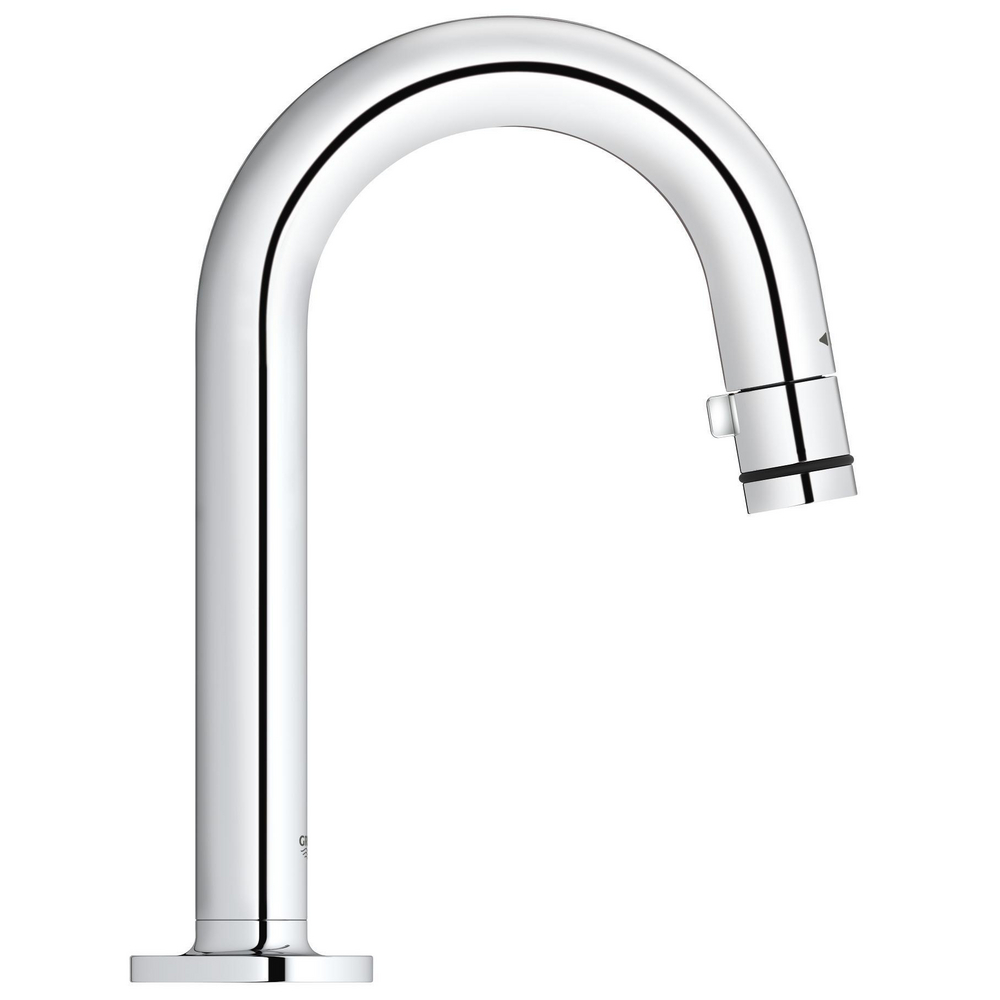 Universal pillar tap basin C-spout