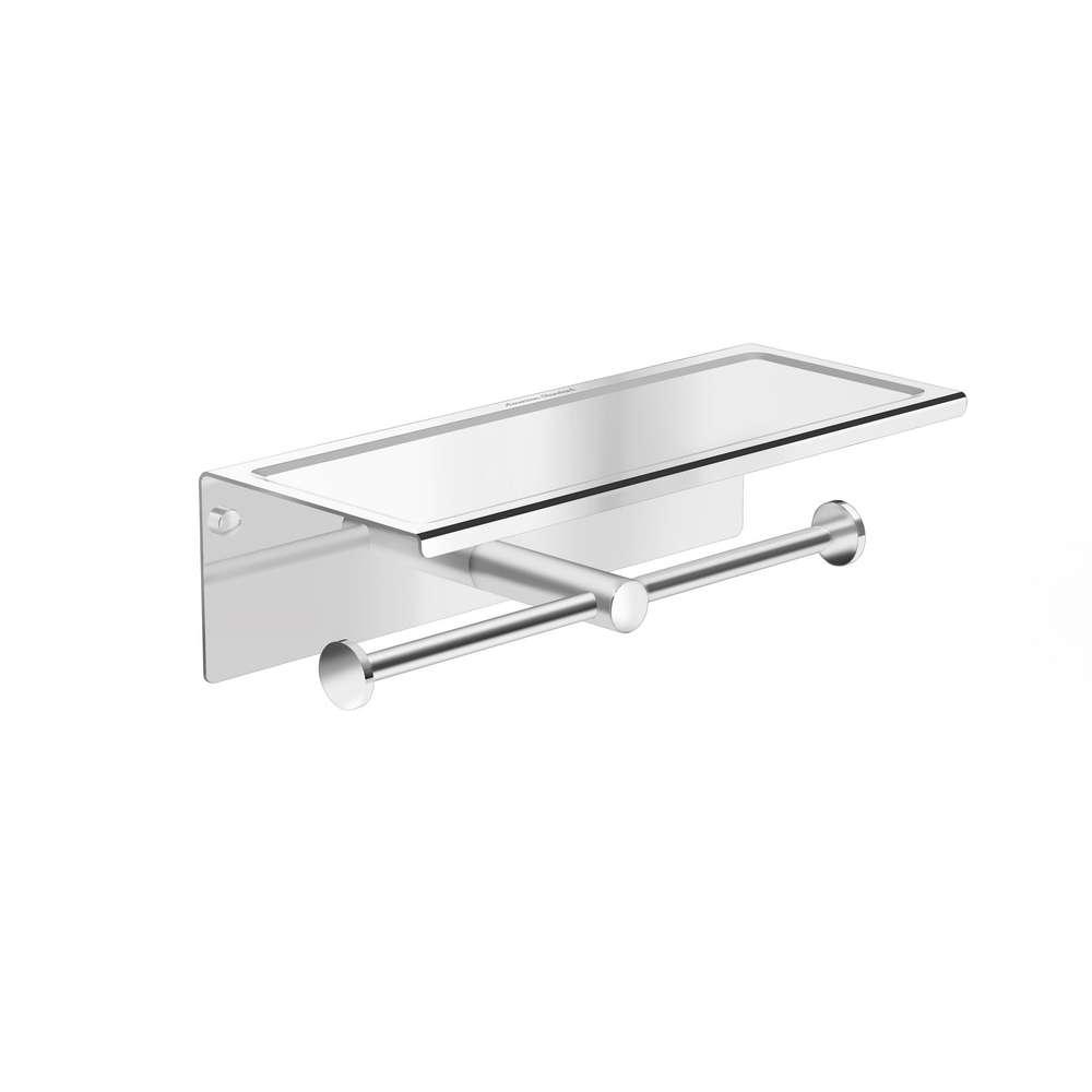 Concept Round Double Tissue Holder w/ Shelf